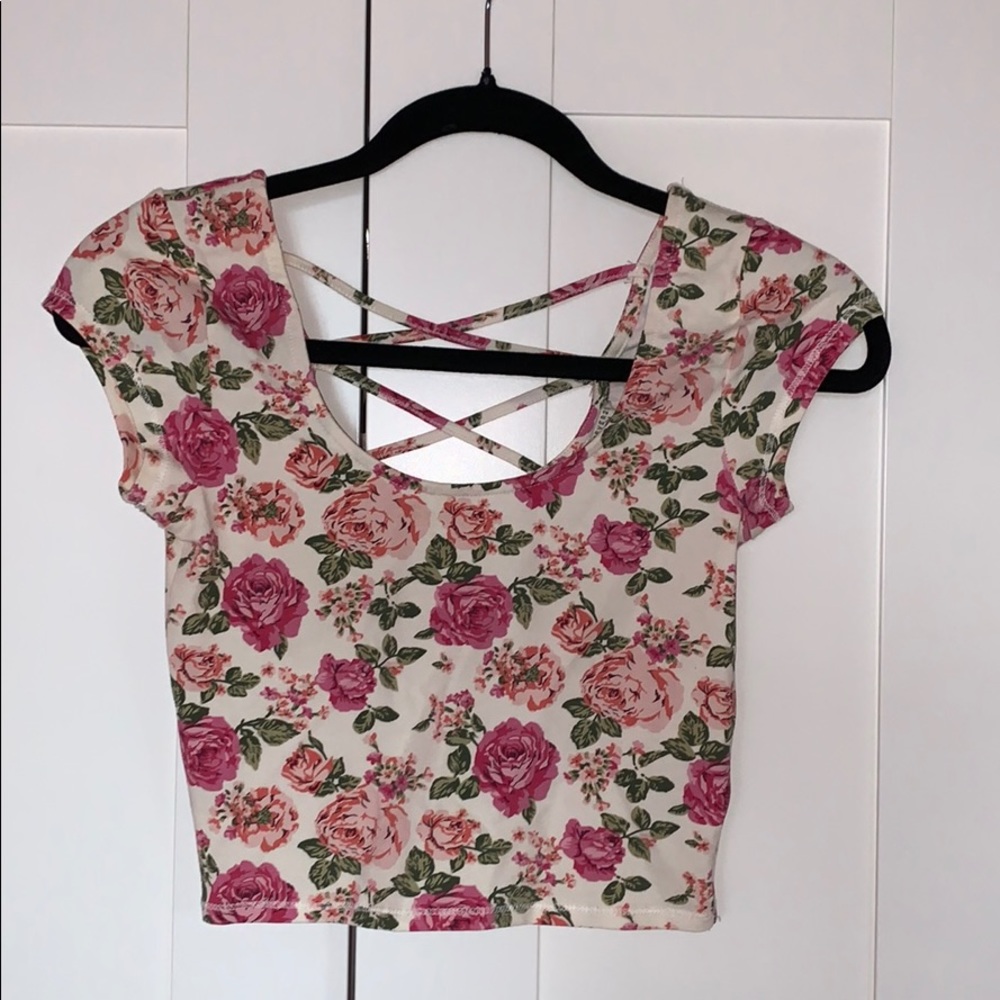 Cropped Floral Top Forever 21
